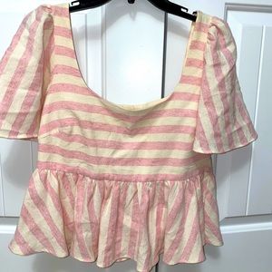Pink and White striped top